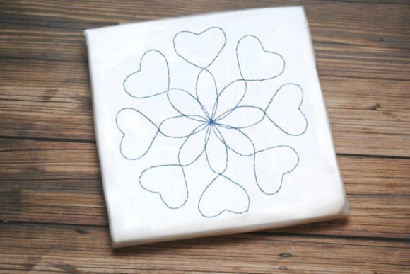Cute Blue One Line Flower Embroidery Review