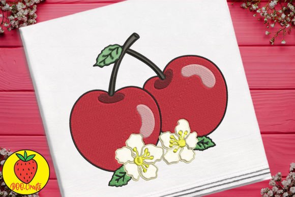 Cute Cherry and Flowers Embroidery Review