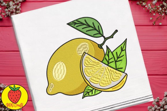 Cute Lemon and Leaves Embroidery Review