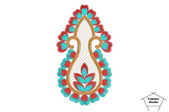 Cyan Caged Weed Embroidery Review