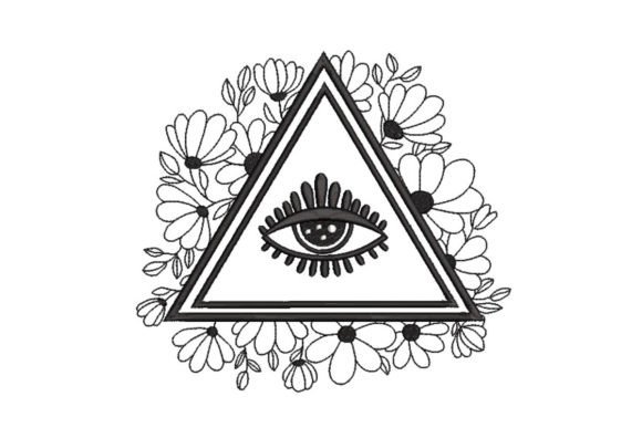Eye in a Triangle with Flowers Embroidery Review