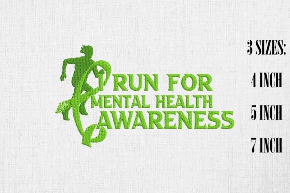 I Run for Mental Health Wear Green Embroidery Review