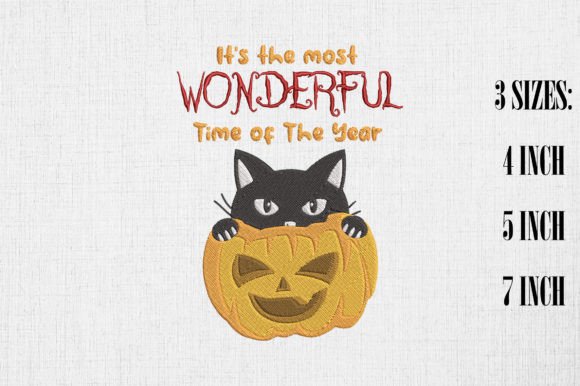 The Most Wonderful Time Black Cat Embroidery Review