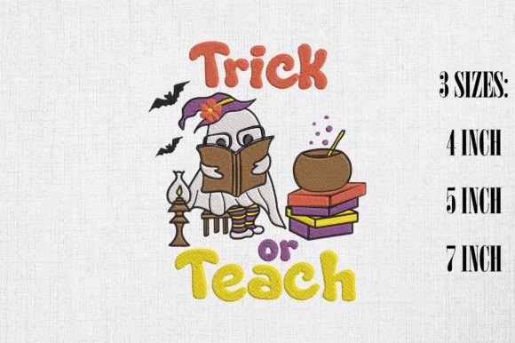 Trick or Teach Hippie Halloween Embroidery Review